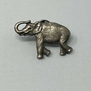 Silver Colored Elephant Brooch